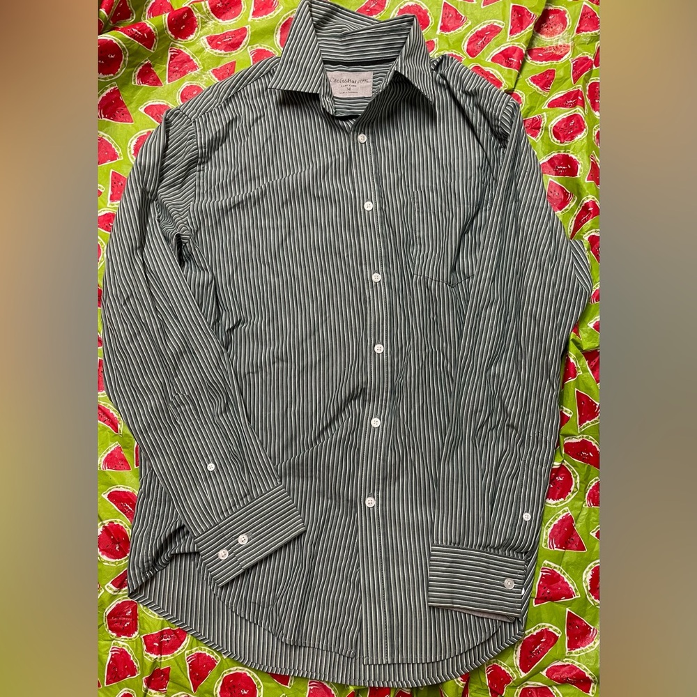 CROFT & BARROW Men's (Size M) Long Sleeve Collared Button Down Shirt Easy Care